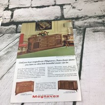 Vintage 1966 Advertising Art print Magnavox Stereo Console - $9.89