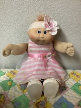 Vintage Cabbage Patch Kid Preemie Head Mold #1 Blue Eyes Wheat Tuft 1985 OK - £115.90 GBP