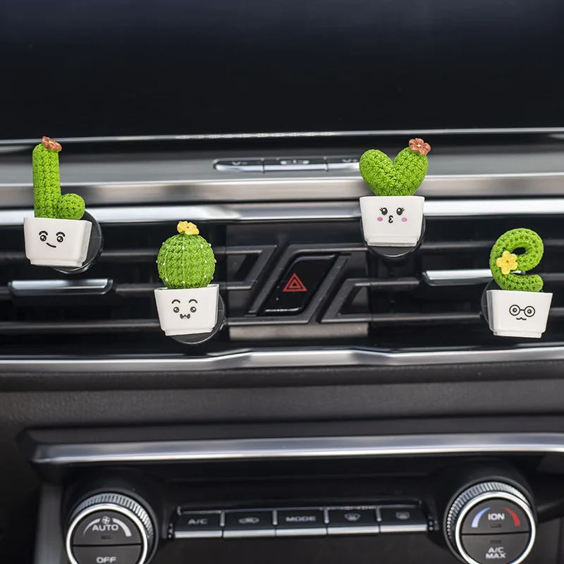 Cute Simulation Cactus Love Car Air Outlet Perfume Clip Car Innovative Air Con - £16.09 GBP