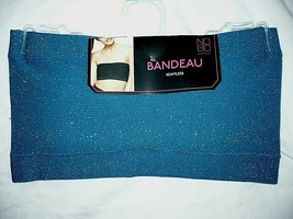 No Boundaries Seamless Bandeau Bra SMALL Corsair Metallic Color Padded C... - $10.69