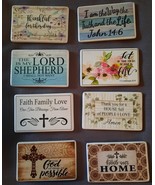 Vintage Religious Fridge Magnet Lot Of 8 Bible Verses God - $376.14 MXN