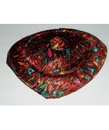 Multi Colored Tam Hat Cap Metallic Gold Thread Tribal Urban Ethnic Beret... - £23.78 GBP