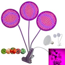 3-head 200 LED Bulb Anti Aging  Red Light Therapy Lamp Phyto Lamp Plant ... - £9.43 GBP+