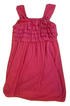 Girls Dress Special Occasion Pink Party Sparkle Sleeveless Ruffle 10 - £9.48 GBP