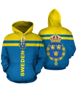 Sweden Country Flag Hoodie Adults And Youth - $76.57 CAD