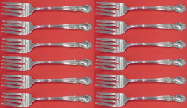Brocade by International Sterling Silver Salad Fork Set 12 pieces 6 1/2&quot; - £558.58 GBP