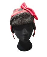 2 piece set  Winter plaid red/black trooper Hat Set With red Gloves - $182.70 MXN