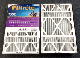 2 PACK - 3M Filtrete 16&quot;x25&quot;x5&quot; (Merv 12) Deep Pleat Air Filter (NDP01-5IN-2) - £39.86 GBP
