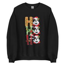 HO HO HO Santa Bulldog Christmas Sweatshirt | Dog Lover Unisex Sweatshirt Black - £22.71 GBP+