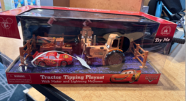 Disney Parks Cars Land Tractor Tipping Playset with Mater and Lighting McQueen image 1