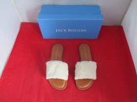 JACK ROGERS Women&#39;s Sabrina Slide Sandals $79 Natural - US Size 6 1/2  -  #509 - £24.86 GBP