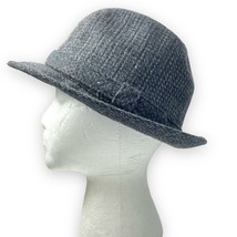 Stetson Equalizer Fedora Wool Plaid Hat 6 3\4-6 7/8  Gray Vintage Unisex - £28.16 GBP