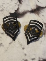 Vintage Military US Army Pins First Sergeant Rank Lapel Pins Lot Of 2 - $9.89
