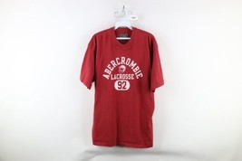 Vintage 90s Abercrombie &amp; Fitch Mens Medium Faded Spell Out Lacrosse T-S... - $49.45