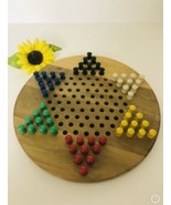 Vtg Wooden Chinese Checkers AND Tic Tac Toe Family Board Game Kids Home ... - £13.41 GBP