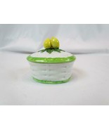 Basket Shaped Lemon Handled Ceramic Trinket Jar Container  3.5&quot;x3.25&quot;x1.5&quot; - €7,38 EUR