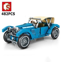 Classic Car Building Blocks Set MOC City Vintage DIY Model Bricks Toy Collection - £39.68 GBP