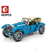 Classic Car Building Blocks Set MOC City Vintage DIY Model Bricks Toy Co... - £38.75 GBP