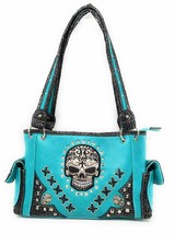 Texas West Women&#39;s Embroidered Flora Sugar Skull Purse Handbag and Clutch Wallet - £37.93 GBP