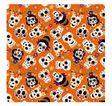 David Textiles, 100% Cotton La Familia Halloween Sewing &amp; Craft Fabric, Fat Qtr - £3.15 GBP