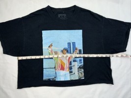 NOTORIOUS BIG Cropped T SHIRT Cosby Sweater TWIN TOWERS New York City Sk... - $24.74