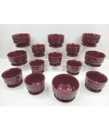 14 Pc Dinex Turnbury Cranberry Bowls Mix Set 3300 3200 Plastic Melamine ... - £39.01 GBP