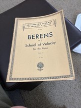 1894 Schirmer&#39;s Library of Musical Classics Berens School of Velocity piano book - £7.10 GBP