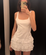 Zara Bnwt 2024. White Playsuit Dress Ruffled Hem. 2954/211 - £49.80 GBP