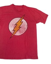 DC Comics The Flash Logo T Shirt Mens M Red Distressed Graphic Tee image 3