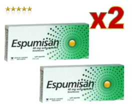 2 PACK Espumisan Simethicone Meteorism Reduce Stomach Bloating Gas Relief 50tab - £23.59 GBP