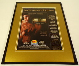 Houdini 1998 TNT Framed 11x14 ORIGINAL Vintage Advertisement Johnathon Schaech - $34.64