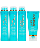 PURE BRAZILIAN - 4 Piece set: Shampoo, Conditioner, Serum, Masque - £20.78 GBP