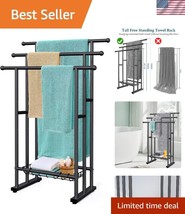 Stylish 40&quot; Towel Rack: 3-Tier Alloy Steel Stand for Quick Drying &amp; Display - $61.50