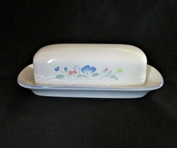 Floral Expressions Vintage Ironstone Butter Dish Japan - $7.95