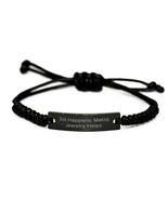 Nice Jewelry Making Black Rope Bracelet, Shit Happens. Making Jewelry He... - £18.35 GBP