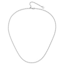 Leslie&#39;s Sterling Silver Adjustable 1.55mm Figaro 30in Chain Necklace - £66.44 GBP