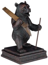 Sculpture Statue Skiing Bear Hand Painted Made in USA OK Casting Mountain - £227.25 GBP