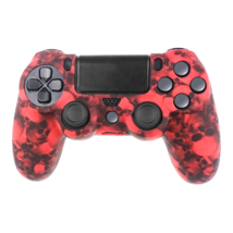 For PS4 Controller Silicone Grip Red Black Skulls Non Slip Case Cover - $7.99