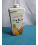Vintage Lander One Pound Lilacs and Roses Talc Tin Prop Set Display Piece - €14,55 EUR