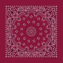 Carolina Creative Bandanna (Burgundy) Paisley Print 22&quot; x 22&quot; Hav-A-Hank - $7.51