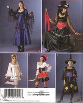 Misses Halloween Costumes Gypsy Witch Pirate Vampire Goth Sew Pattern 8-16 Uncut - £10.32 GBP