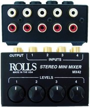 Rolls - MX42 - 4-Channel Passive Mini Stereo Mixer - $129.95