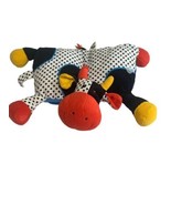 Jelly Cat Kitten Rattler Book Cow Blue Yellow Red Fleece Cloth Baby Crinkle - £16.49 GBP