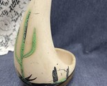 VTG Pottery Bird Feeder  Candle Holder Half Moon Unsigned - £9.54 GBP