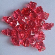 150pcs Red Acrylic Crystal Ice Rock Stones Aquarium Vase Gems Table Decorating - £4.93 GBP