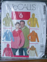 Pattern 5538 Fleece Jackets or Pullovers XLG- XXXL Men or Women to sew - $5.99