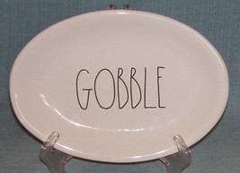 Rae Dunn GOBBLE Oval Appetizer / Dessert plate- 8&quot; Thanksgiving LL - £5.54 GBP