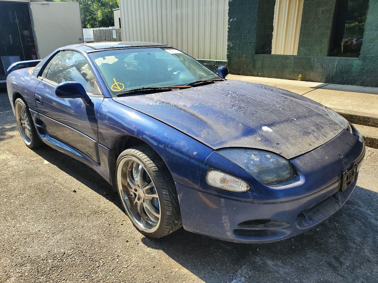 91 99 Mitsubishi 3000GT OEM B34 Mariana Blue Faded Clear Left Side View ...