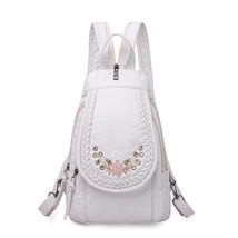 High Quality Soft Leather Backpack Women Multifunctional Shoulder Bags Student S - £29.46 GBP