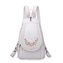 High Quality Soft Leather Backpack Women Multifunctional Shoulder Bags Student S - £28.96 GBP